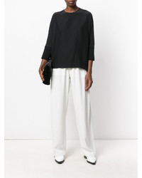 Chemisier en soie noir Jil Sander