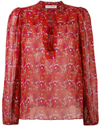 Chemisier en soie rouge Ulla Johnson