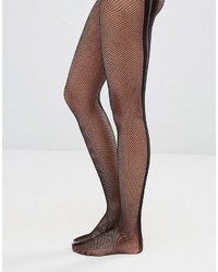 Collants à rayures verticales noirs Wolford