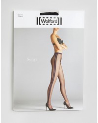 Collants à rayures verticales noirs Wolford