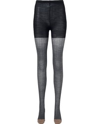 Collants en tricot gris foncé