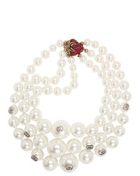 Collier de perles blanc Gucci