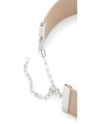 Collier en cuir marron clair Jennifer Zeuner Jewelry