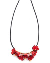 Collier en cuir rouge Marni