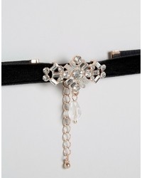 Collier en daim noir