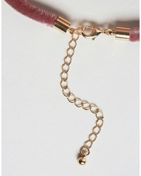 Collier en velours marron clair Asos