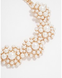 Collier orné de perles blanc Warehouse