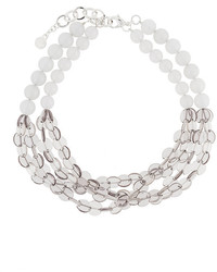 Collier orné de perles gris Armani Collezioni