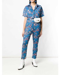 Combinaison pantalon à fleurs bleue Isabel Marant Etoile