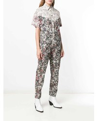 Combinaison pantalon à fleurs grise Isabel Marant Etoile