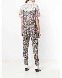 Combinaison pantalon à fleurs grise Isabel Marant Etoile