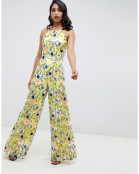 Combinaison pantalon à fleurs jaune ASOS EDITION