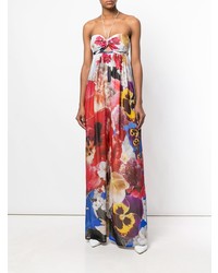 Combinaison pantalon à fleurs multicolore Roberto Cavalli