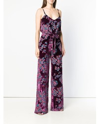 Combinaison pantalon à fleurs multicolore Saloni