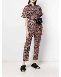 Combinaison pantalon à fleurs noire Isabel Marant Etoile