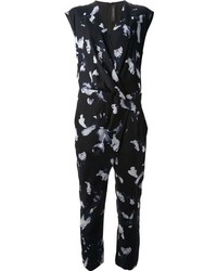 Combinaison pantalon à fleurs noire Thakoon