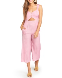 Combinaison pantalon á pois rose