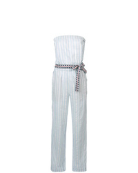 Combinaison pantalon à rayures verticales bleu clair Lemlem