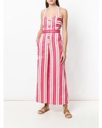 Combinaison pantalon à rayures verticales fuchsia Temperley London