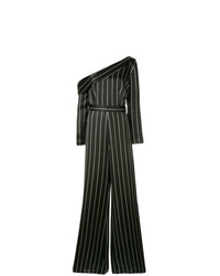 Combinaison pantalon à rayures verticales noire Safiyaa London