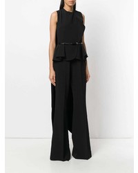 Combinaison pantalon à volants noire Elie Saab