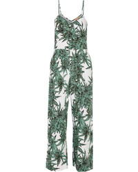 Combinaison pantalon blanc et vert