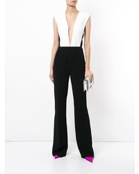 Combinaison pantalon blanche et noire Mugler