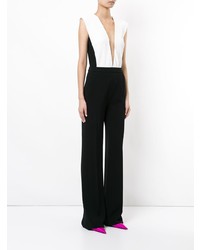 Combinaison pantalon blanche et noire Mugler