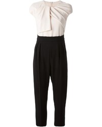 Combinaison pantalon blanche et noire Max Mara