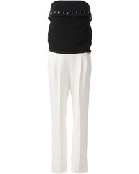 Combinaison pantalon blanche et noire Thierry Mugler