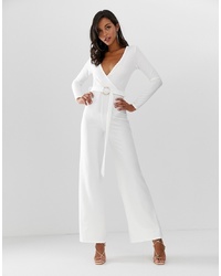 Combinaison pantalon blanche In The Style