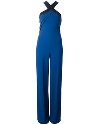 Combinaison pantalon bleue Roland Mouret