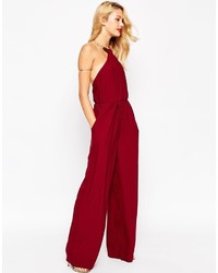 Combinaison pantalon bordeaux Asos