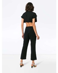 Combinaison pantalon découpée noire Haney