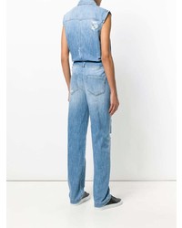 Combinaison pantalon en denim bleu clair Dondup
