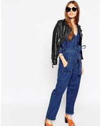 Combinaison pantalon en denim bleu marine Asos