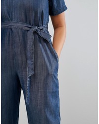 Combinaison pantalon en denim bleu marine Asos