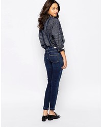 Combinaison pantalon en denim bleue Sessun