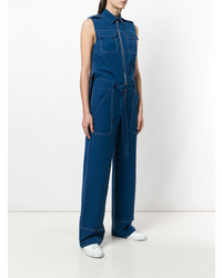 Combinaison pantalon en denim bleue MRZ