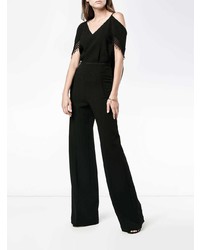 Combinaison pantalon en dentelle noire Roland Mouret