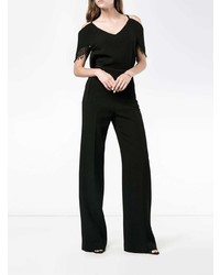 Combinaison pantalon en dentelle noire Roland Mouret