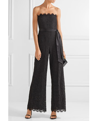 Combinaison pantalon en dentelle noire Rachel Zoe