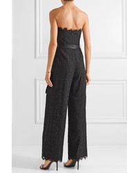 Combinaison pantalon en dentelle noire Rachel Zoe