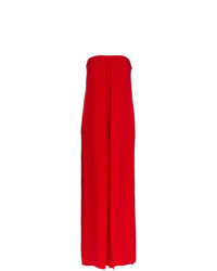 Combinaison pantalon en soie rouge Valentino