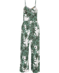 Combinaison pantalon imprimée blanc et vert Mara Hoffman