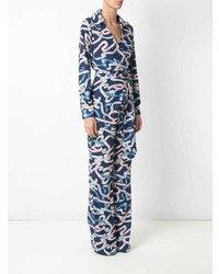 Combinaison pantalon imprimée bleu marine Olympiah