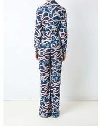 Combinaison pantalon imprimée bleu marine Olympiah