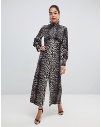 Combinaison pantalon imprimée léopard multicolore ASOS DESIGN