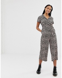 Combinaison pantalon imprimée léopard noire et blanche Nobody's Child