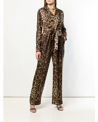 Combinaison pantalon imprimée marron foncé Dolce & Gabbana
